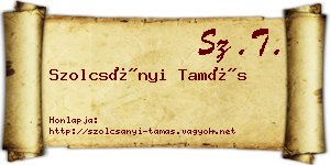 Szolcsányi Tamás névjegykártya
